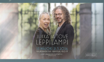 Sykähdyttävä duo Jukka Leppilampi & Tove Wingren-Leppilampi saapuu Seinäjoen Valkoinen puu -kahvilaan torstaina 21.5.